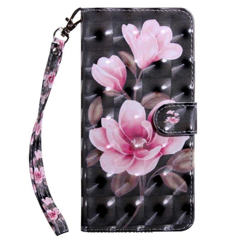 Kotelot iPhone 15 Pro Max Suojaketju Kuori Strap Flowers