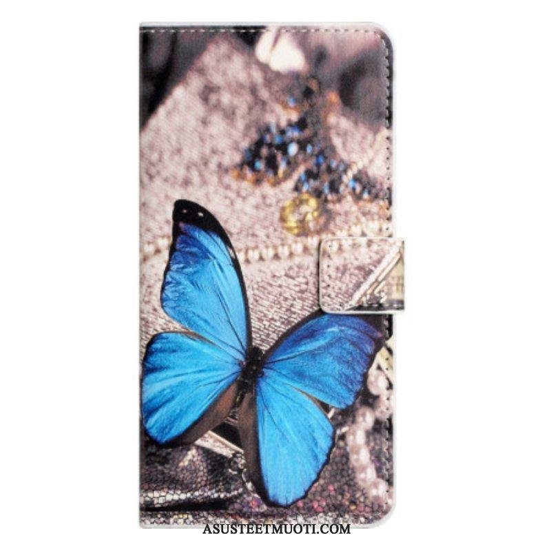 Kotelot iPhone 15 Sininen Perhonen