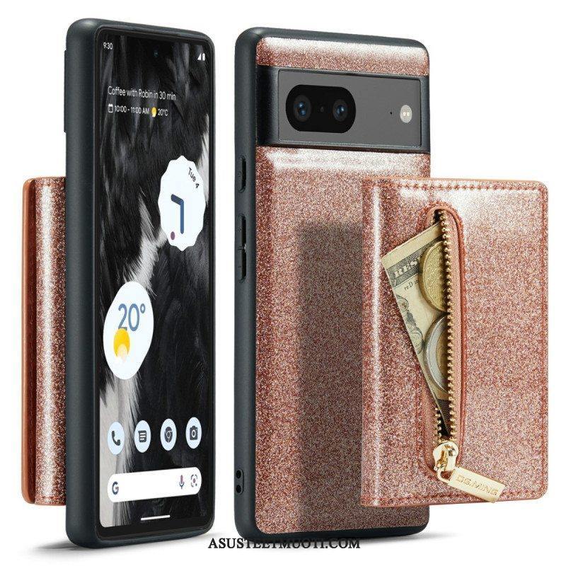 Kuori Google Pixel 7 Glitter Irrotettava Korttikotelo