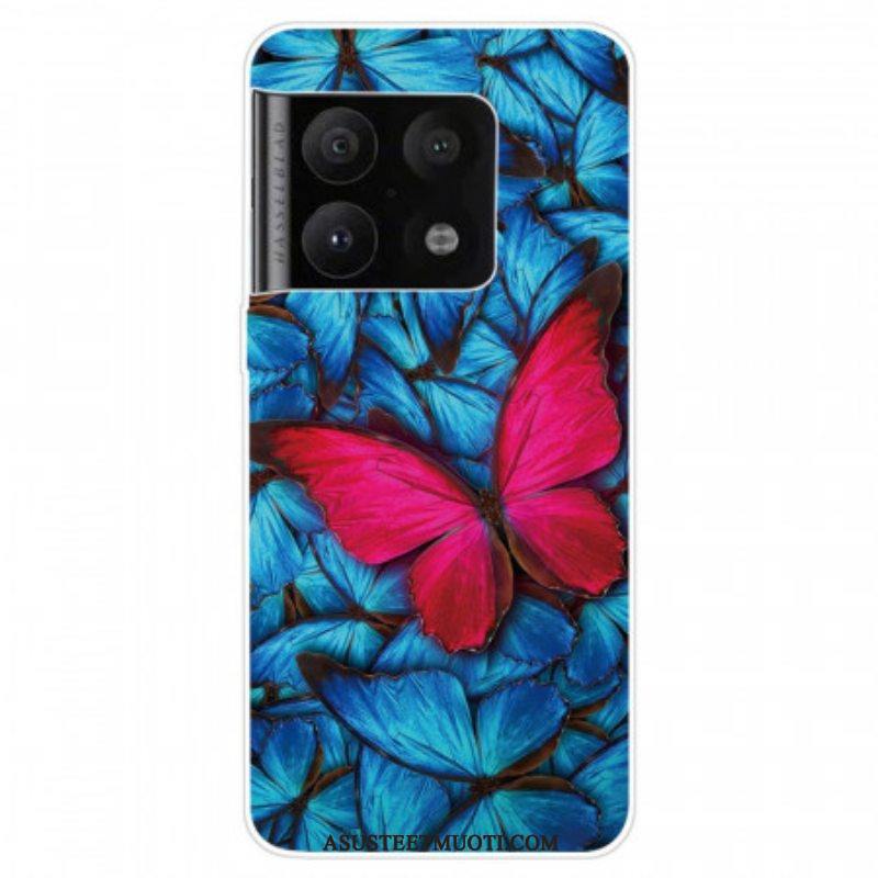 Kuori OnePlus 10 Pro 5G Fuchsia Butterfly Letku