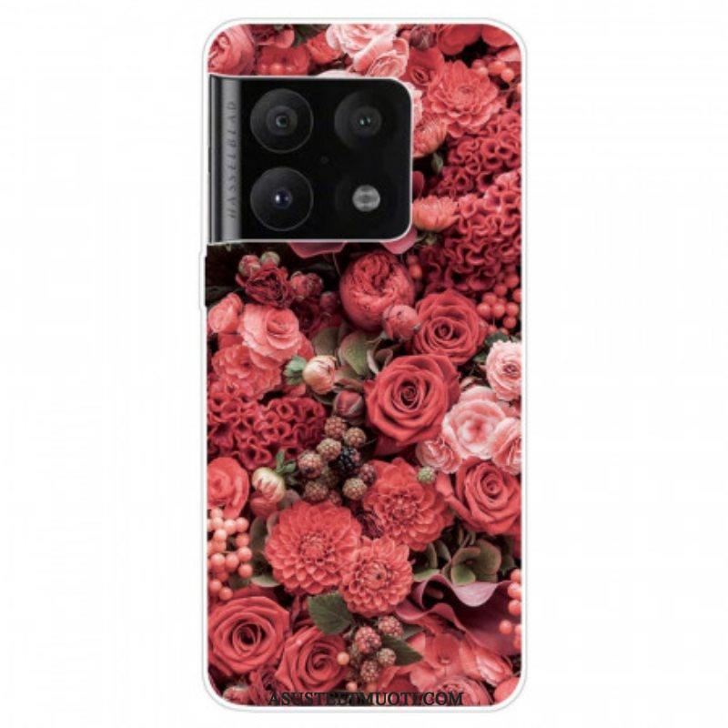 Kuori OnePlus 10 Pro 5G Vaaleanpunaiset Kukat