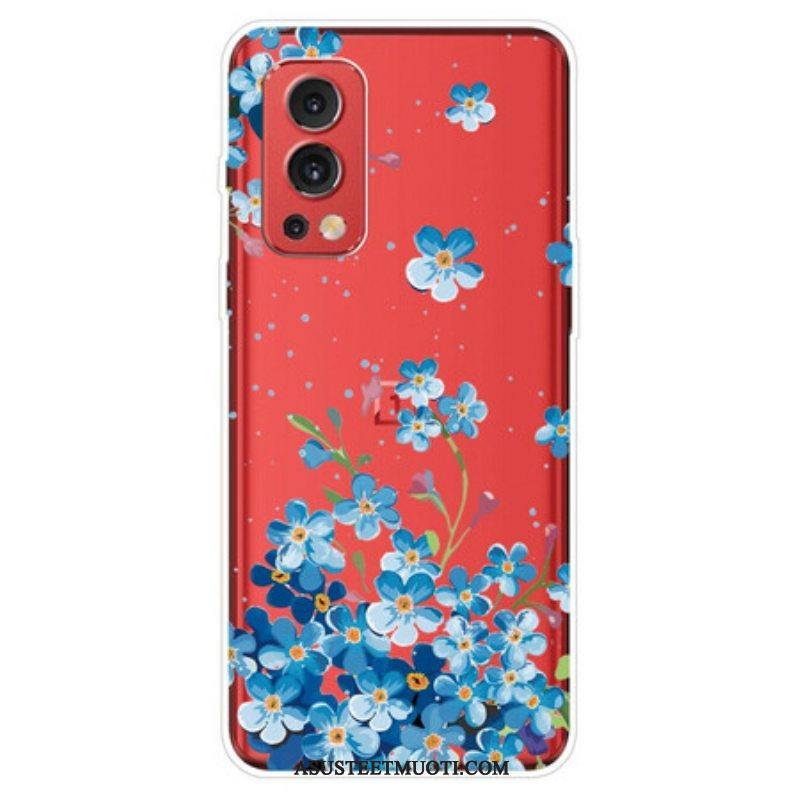Kuori OnePlus Nord 2 5G Sinisiä Kukkia