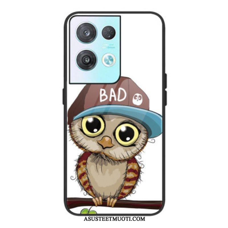 Kuori Oppo Reno 8 Pro Bad Owl Karkaistu Lasi