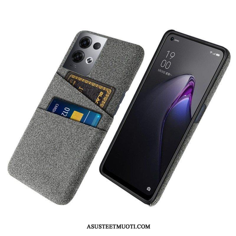 Kuori Oppo Reno 8 Pro Korttipidikkeen Kangas