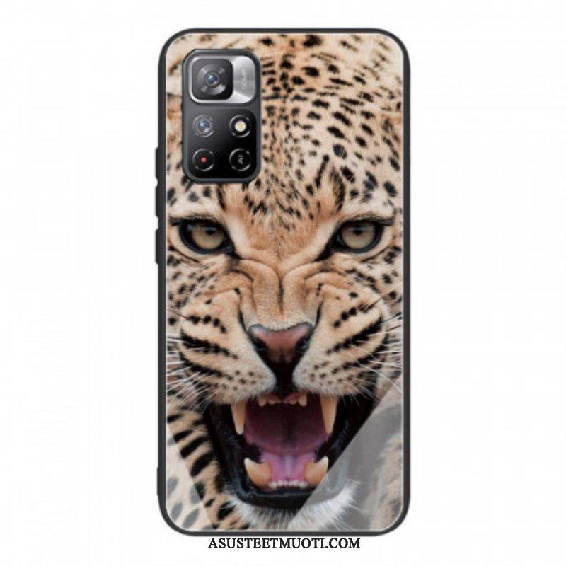 Kuori Poco M4 Pro 5G Leopard Karkaistu Lasi