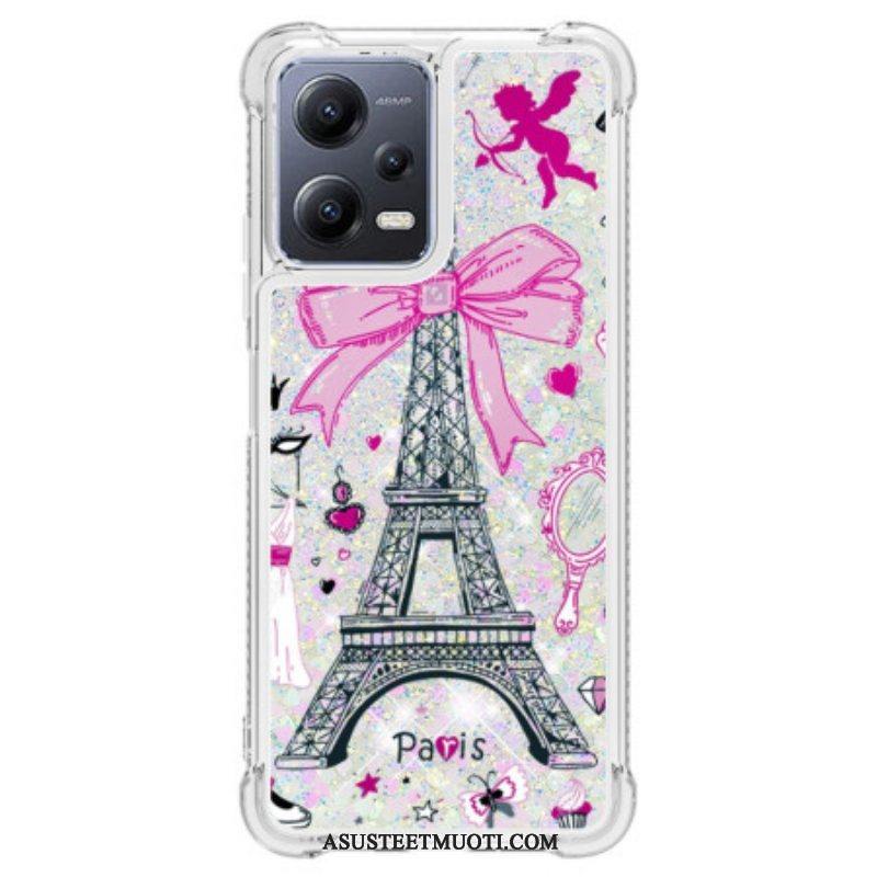 Kuori Poco X5 5G Eiffel-tornin Paljetteja
