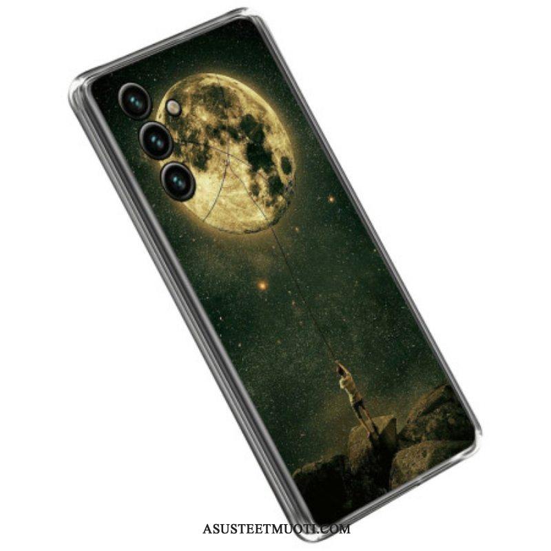 Kuori Samsung Galaxy A14 / A14 5G Joustava Moon Man