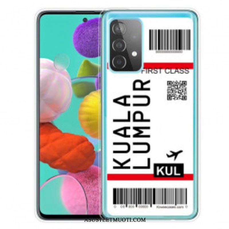 Kuori Samsung Galaxy A52 4G / A52 5G / A52s 5G Boarding Pass Kuala Lumpuriin