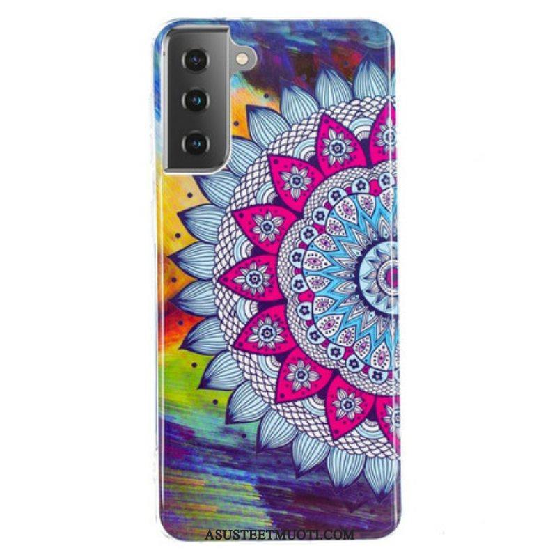 Kuori Samsung Galaxy S21 5G Fluoresoiva Värillinen Mandala