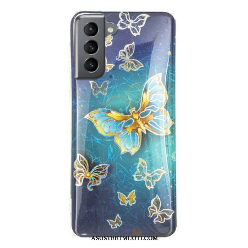 Kuori Samsung Galaxy S21 FE Design-perhosia