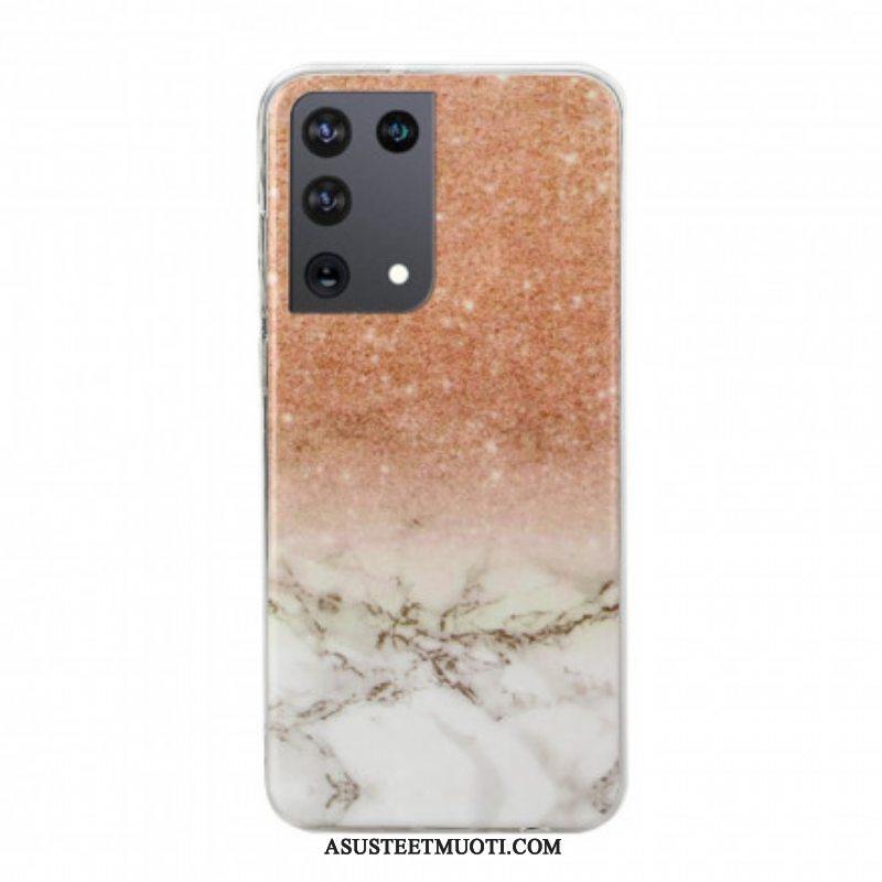 Kuori Samsung Galaxy S21 Ultra 5G Gradientti Glitter Marble