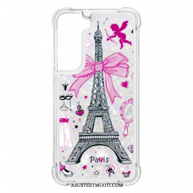 Kuori Samsung Galaxy S22 5G Eiffel-tornin Paljetteja