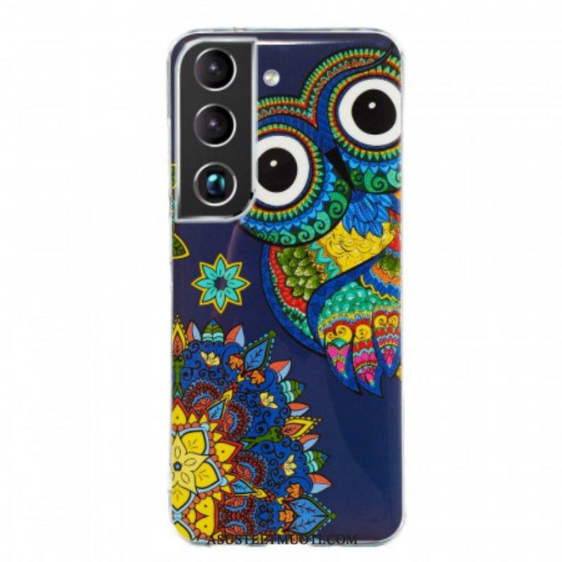 Kuori Samsung Galaxy S22 Plus 5G Fluoresoiva Pöllön Mandala