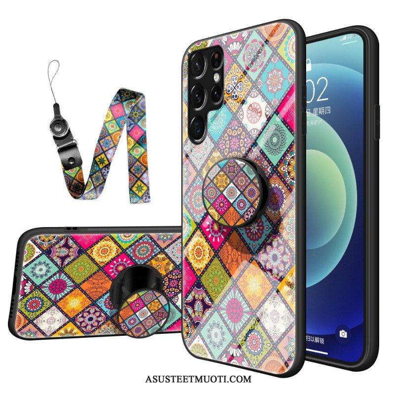 Kuori Samsung Galaxy S22 Ultra 5G Patchwork Magneettipidike