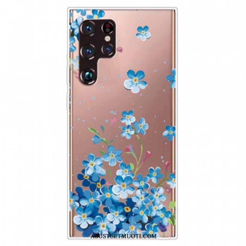Kuori Samsung Galaxy S22 Ultra 5G Sinisiä Kukkia