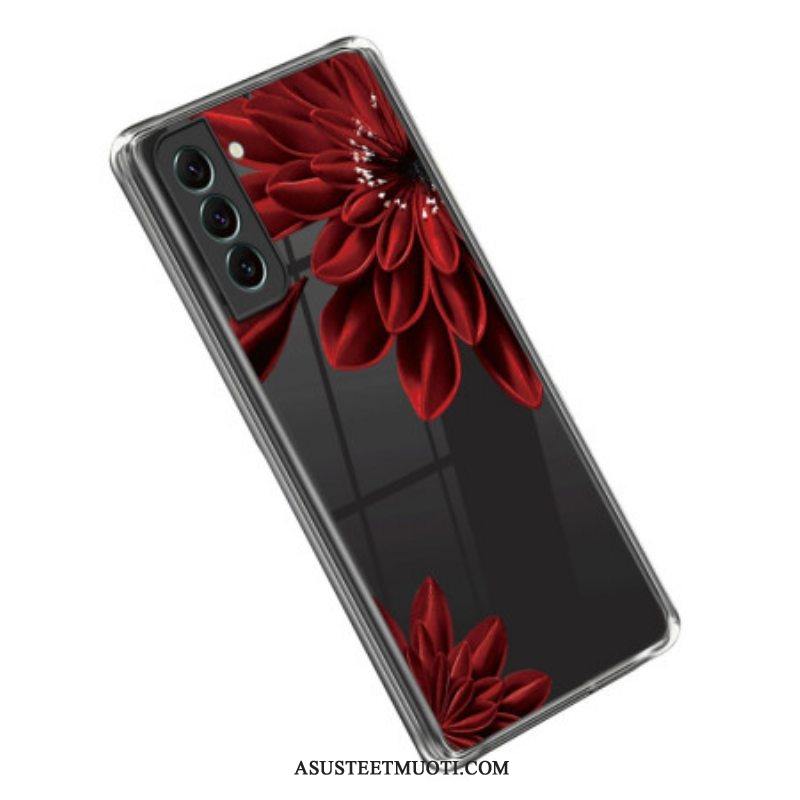 Kuori Samsung Galaxy S23 5G Saumaton Punainen Kukka