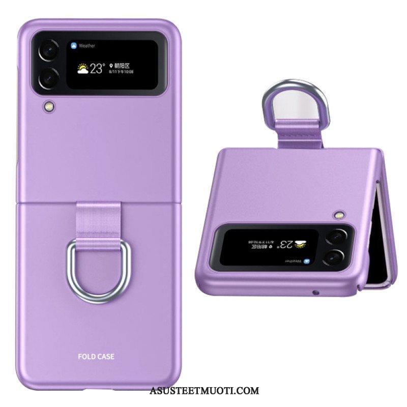 Kuori Samsung Galaxy Z Flip 4 Kotelot Flip Skin-touch Renkaalla