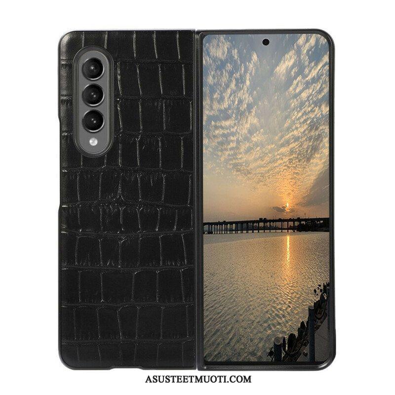 Kuori Samsung Galaxy Z Fold 3 5G Aitoa Krokotiilin Nahkaa