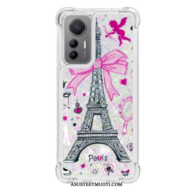 Kuori Xiaomi 12 Lite Eiffel-tornin Paljetteja