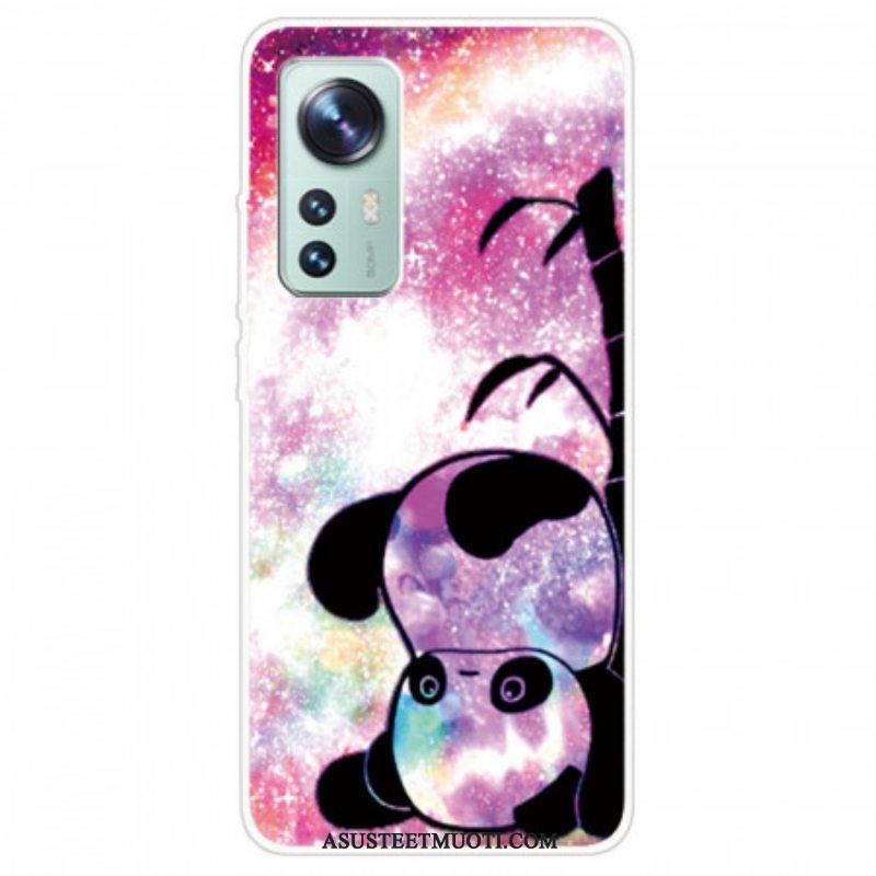 Kuori Xiaomi 12 Pro Silikoni Panda Ylösalaisin