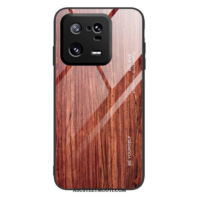 Kuori Xiaomi 13 Pro Wood Design Karkaistu Lasi