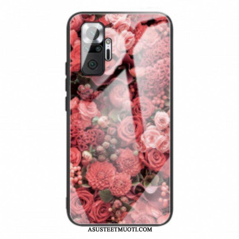 Kuori Xiaomi Redmi Note 10 Pro Rose Flowers Karkaistu Lasi