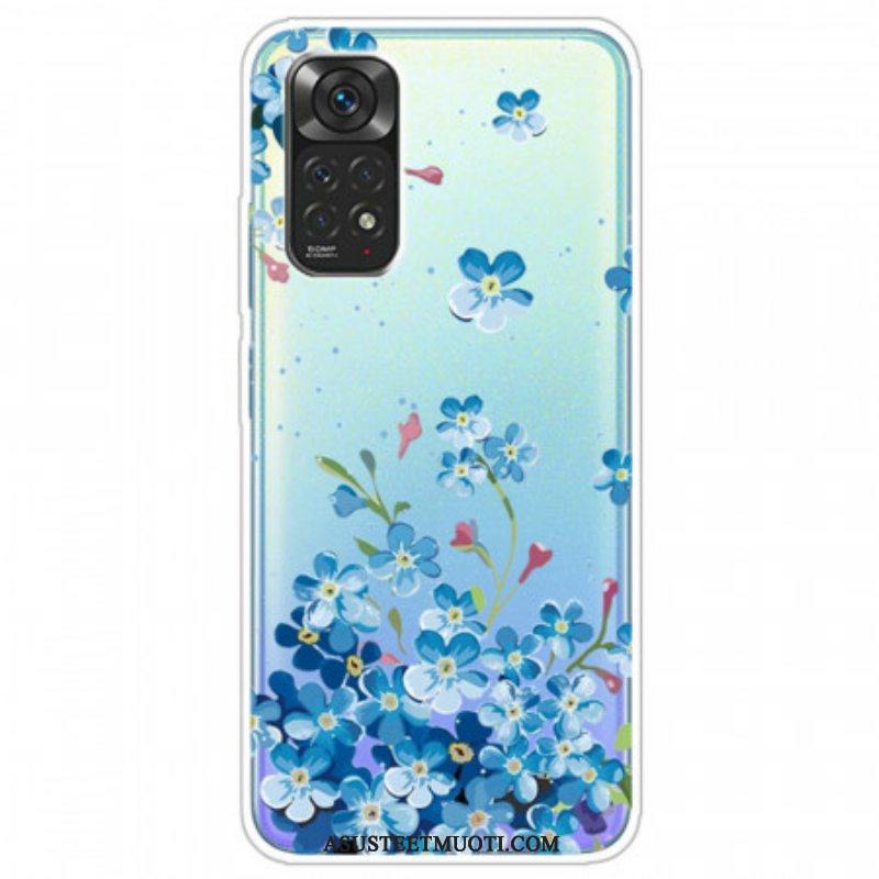 Kuori Xiaomi Redmi Note 11 Pro / 11 Pro 5G Kimppu Sinisiä Kukkia
