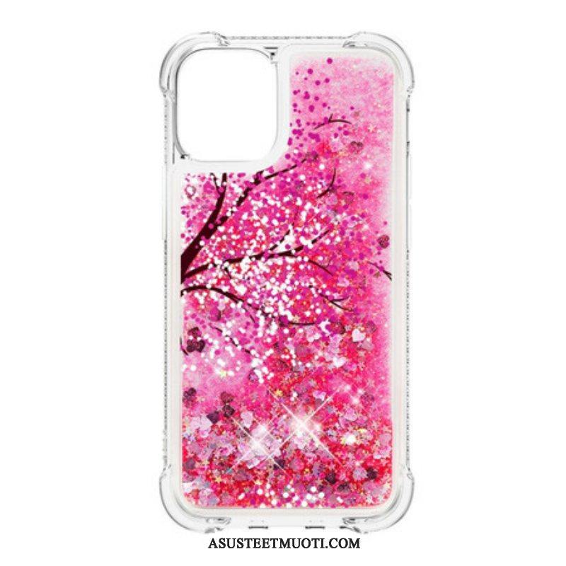 Kuori iPhone 13 Mini Glitter Tree