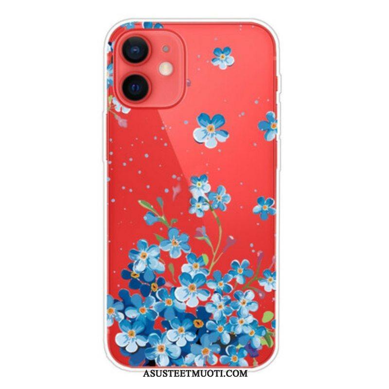 Kuori iPhone 13 Mini Kimppu Sinisiä Kukkia