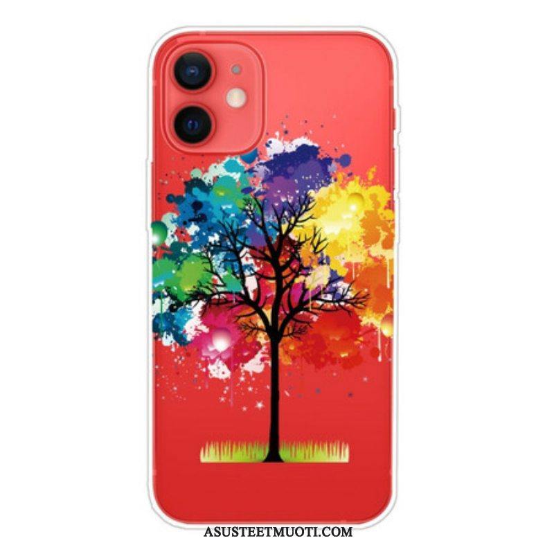 Kuori iPhone 13 Mini Saumaton Akvarellipuu