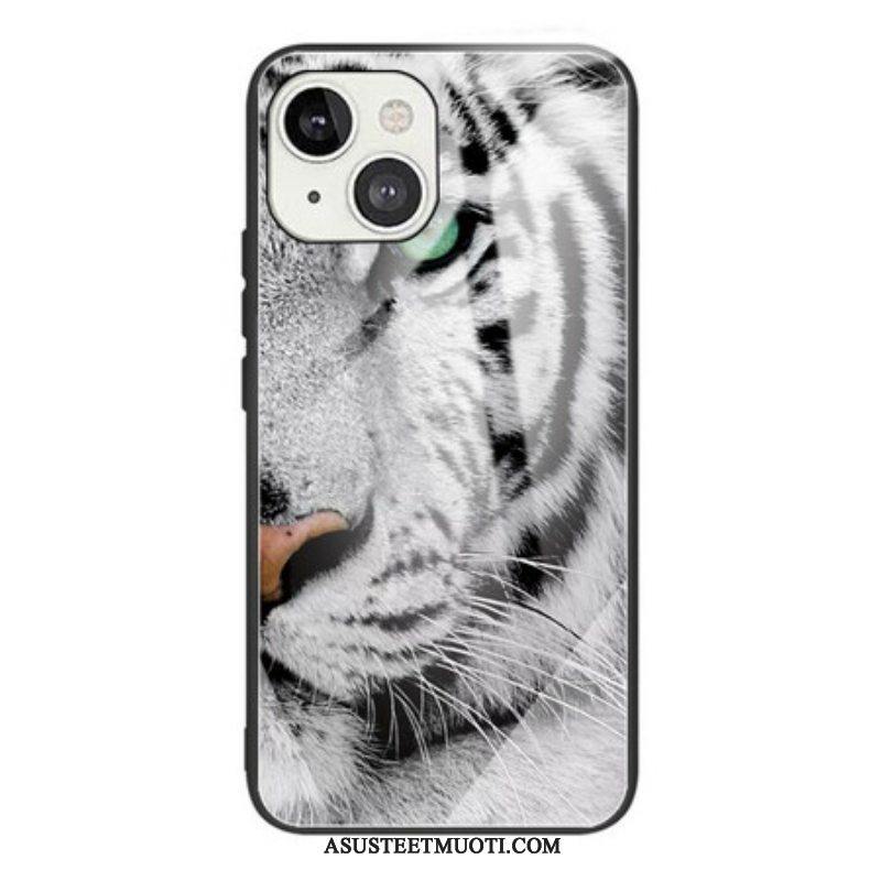 Kuori iPhone 13 Mini Tiger Karkaistu Lasi