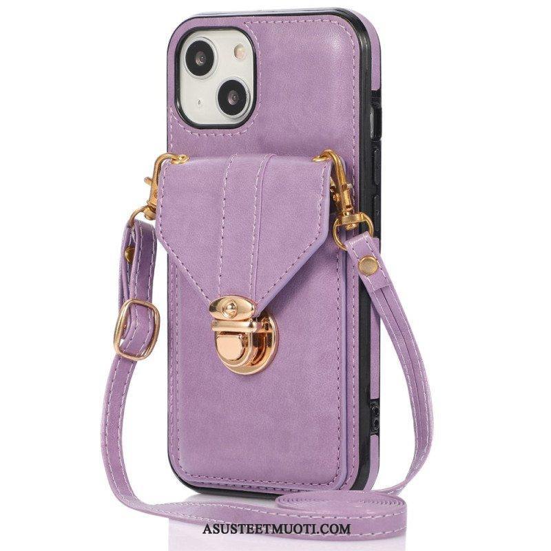 Kuori iPhone 14 Lompakkokotelo Crossbody Lompakko