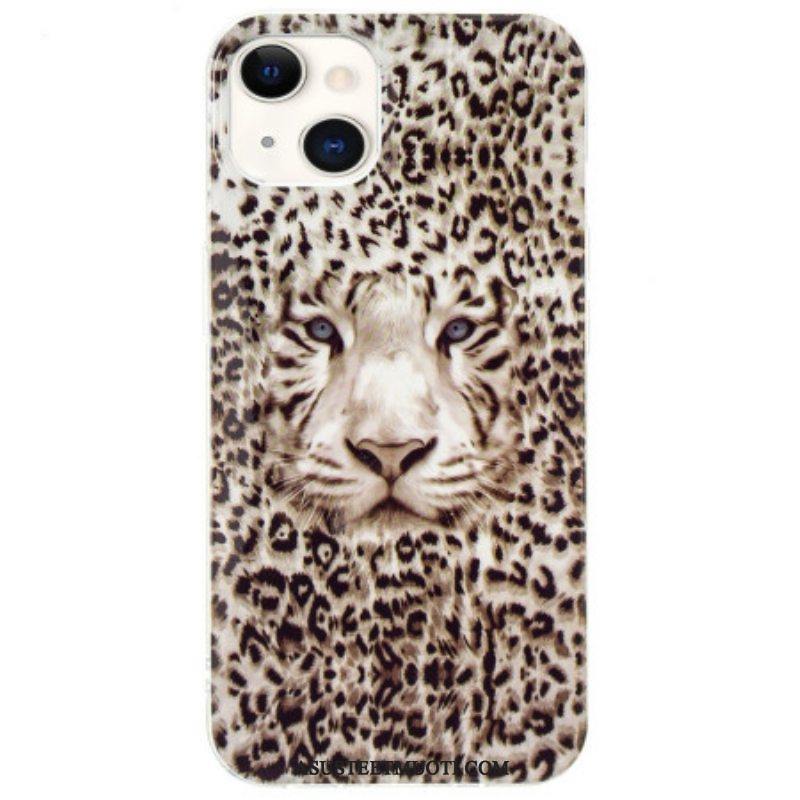 Kuori iPhone 15 Plus Fluoresoiva Leopardi