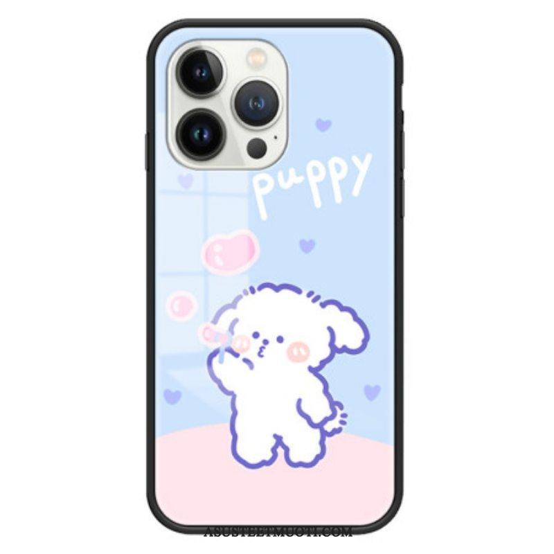 Kuori iPhone 15 Pro Bubble Dog -karkaistu Lasi