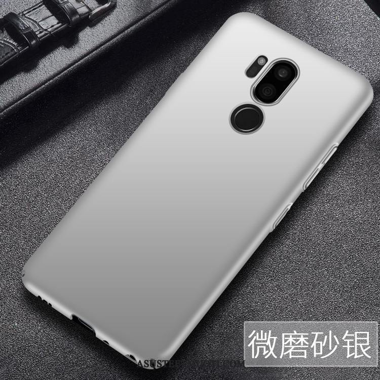 Lg G7 Thinq Kuoret Kuori Suojaus Pesty Suede Hopea Puhelimen