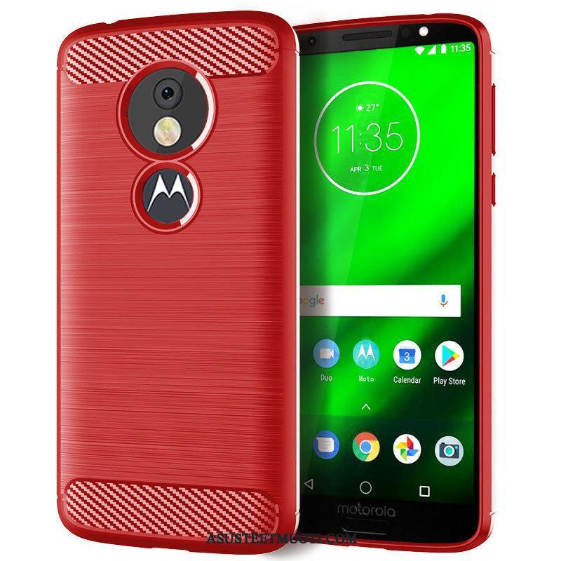 Moto G6 Play Kuoret Suojaus Punainen Puhelimen Kuori Silikoni