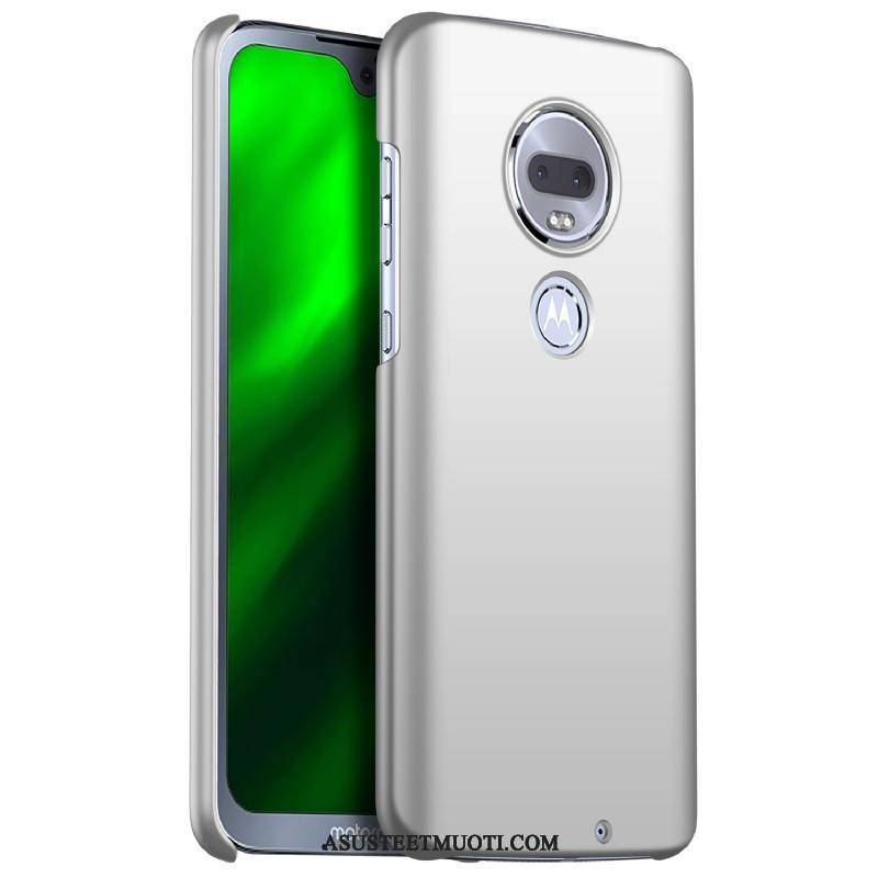 Moto G7 Kuori Kuoret Kotelo Kova Puhelimen Silkkinen Hopea