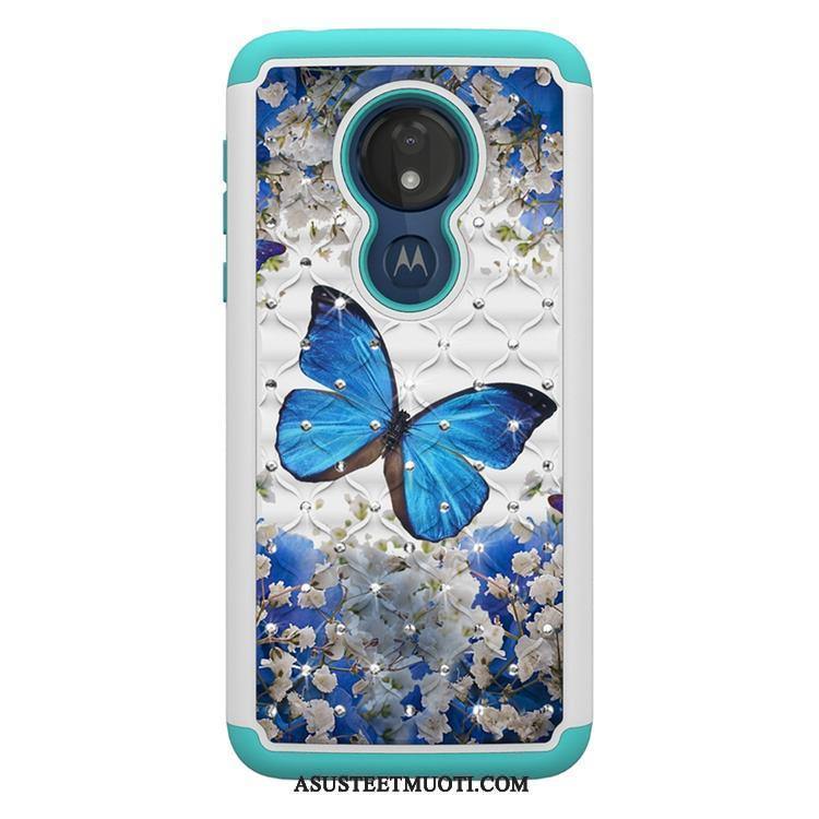 Moto G7 Power Kuoret Kuori Sininen All Inclusive Puhelimen Murtumaton