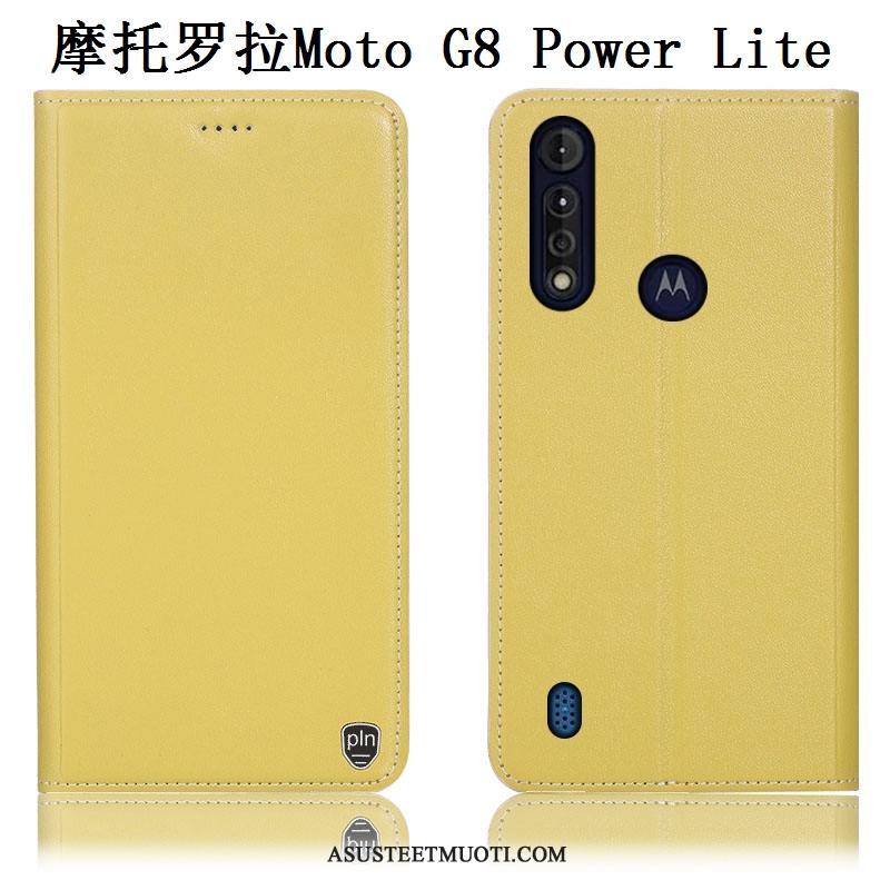 Moto G8 Power Lite Kuoret Kuori Murtumaton Suojaus Keltainen Kotelo