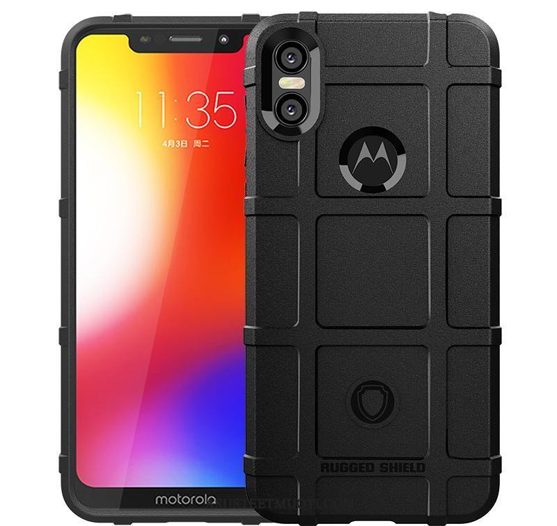 Motorola One Kuoret Silikoni Paksu All Inclusive Pesty Suede Puhelimen