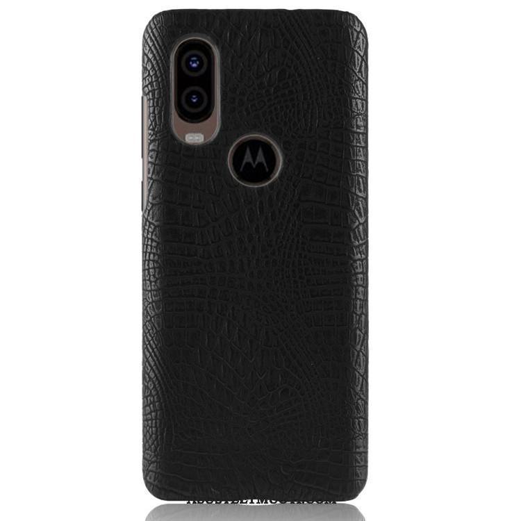 Motorola One Vision Kuori Kuoret Musta Suojaus Kova Pesty Suede