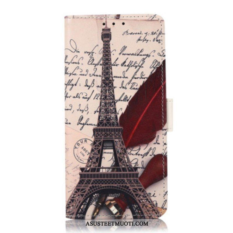 Nahkakotelo Google Pixel 7 Pro Runoilijan Eiffel-torni