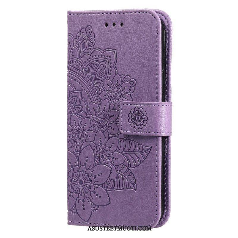 Nahkakotelo Oppo Find X5 Suojaketju Kuori Strappy Mandala