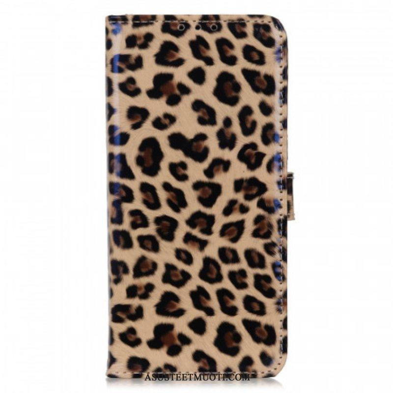 Nahkakotelo Samsung Galaxy M23 5G Leopardin Ihovaikutus