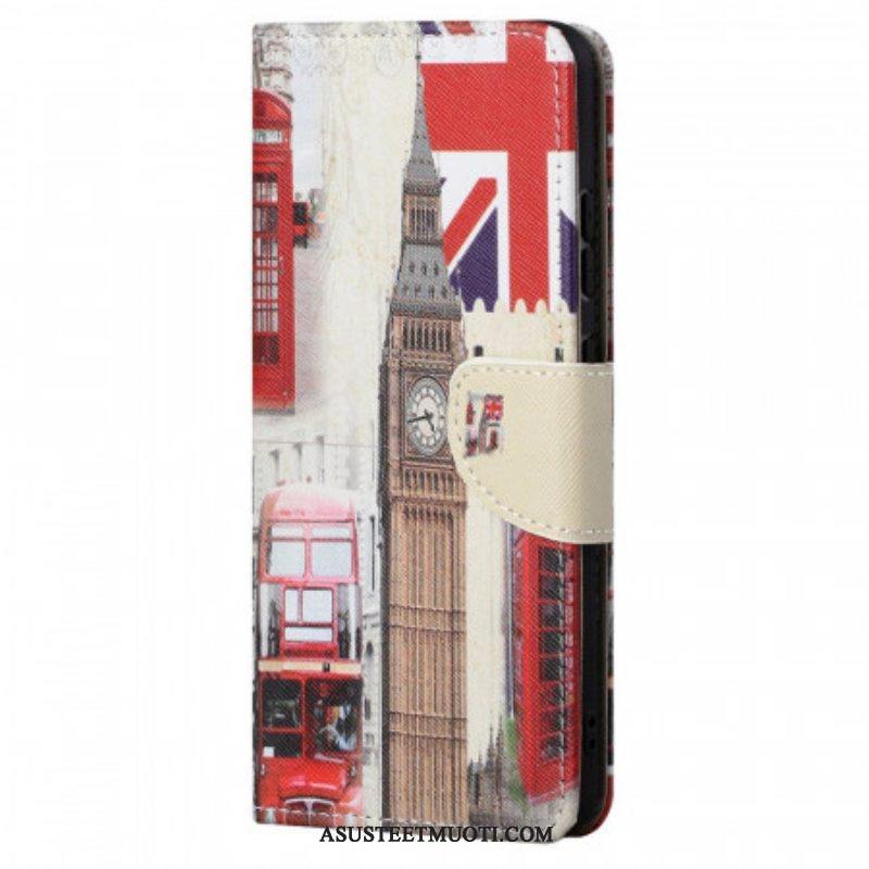 Nahkakotelo Xiaomi Redmi Note 11 / 11S Lontoon Elämä