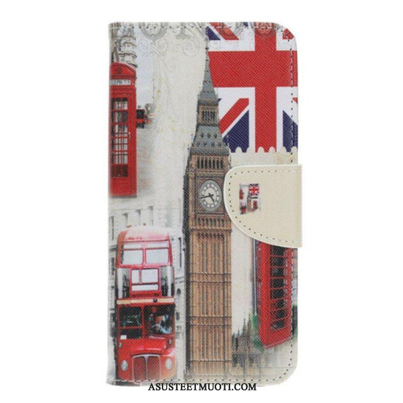 Nahkakotelo iPhone 13 Pro Lontoon Elämä
