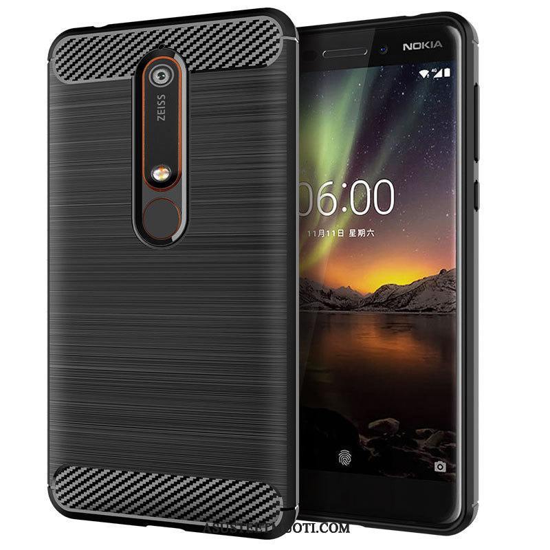 Nokia 6.1 Kuoret Musta Kotelo Kuori Silikoni Murtumaton