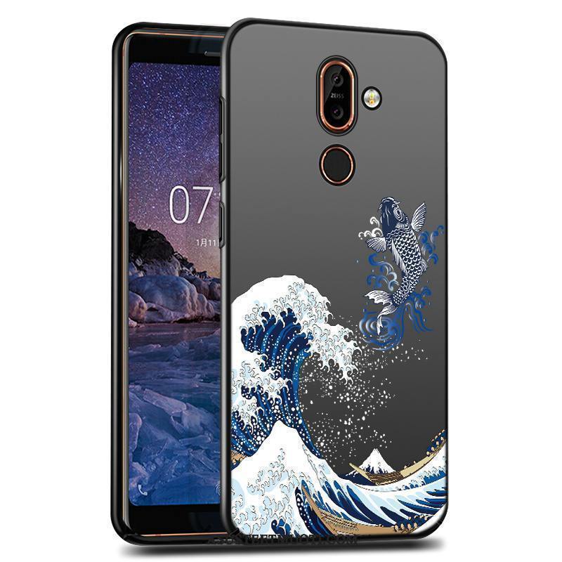 Nokia 7 Plus Kuoret Kova Suojaus Kotelo Puhelimen Musta