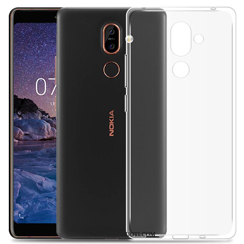 Nokia 7 Plus Kuori Kuoret Puhelimen Kevyt Valkoinen Läpinäkyvä Silikoni