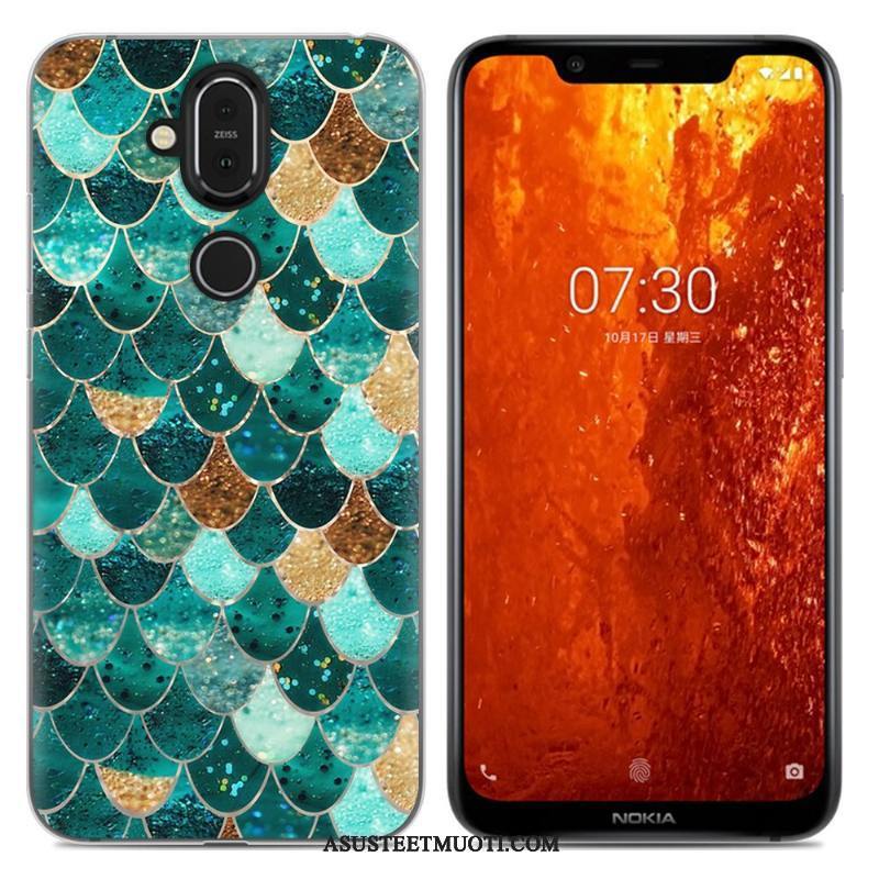 Nokia 8.1 Kuoret Puhelimen Vihreä Kotelo Murtumaton Pehmeä Neste